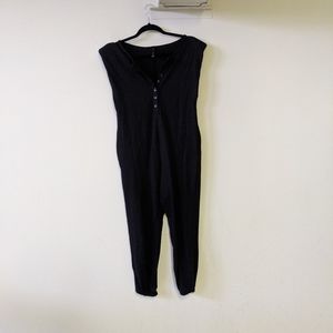 S+T X HILARY DUFF THE BANKS ROMPER MIDNIGHT BLACK